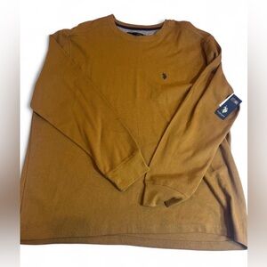 U.S. Polo Assn. Mustard Thermal Tee
